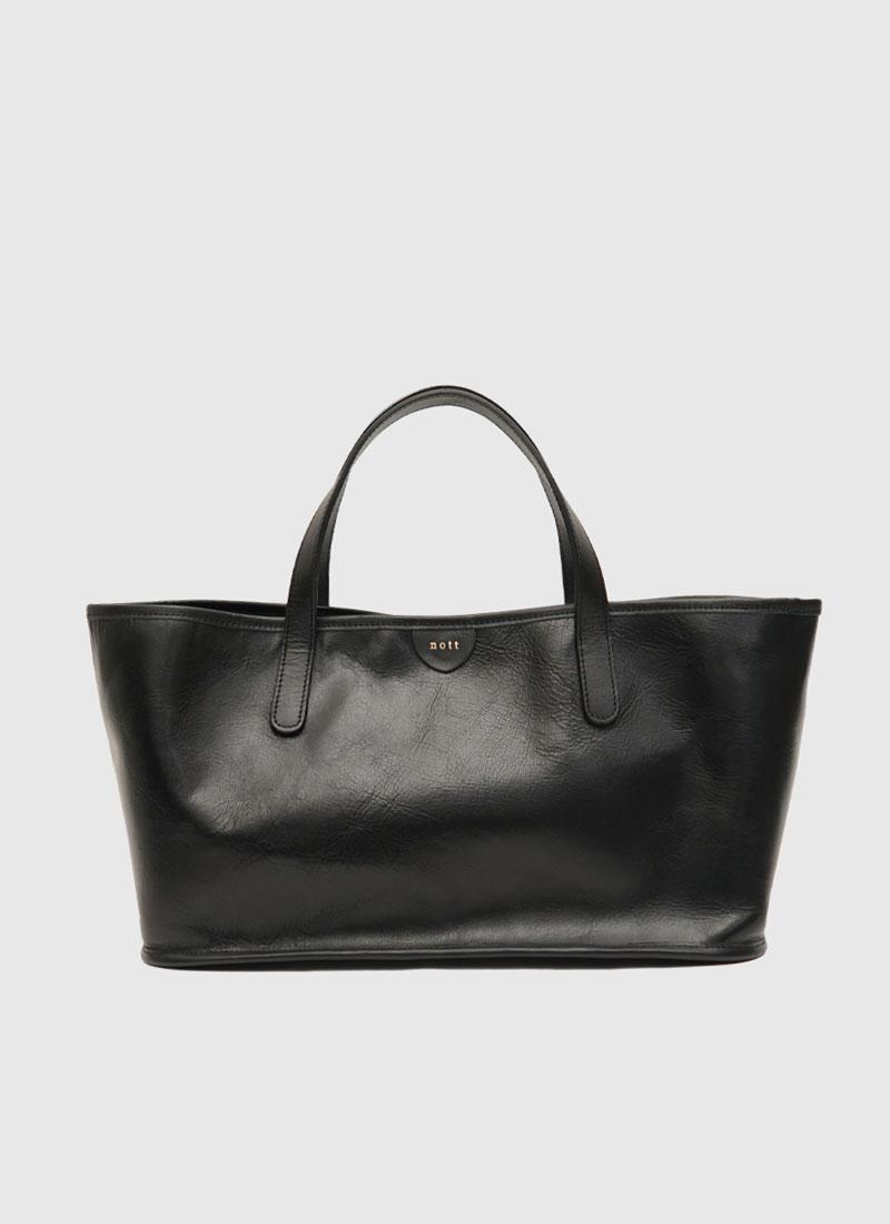 nott leather tote bag / black