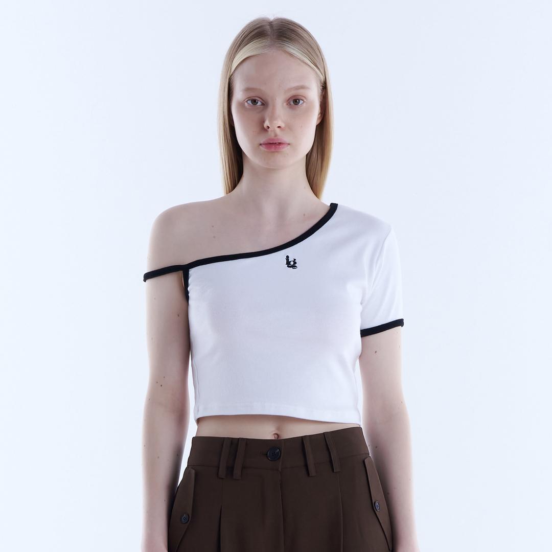 IG 원숄더 티셔츠 화이트