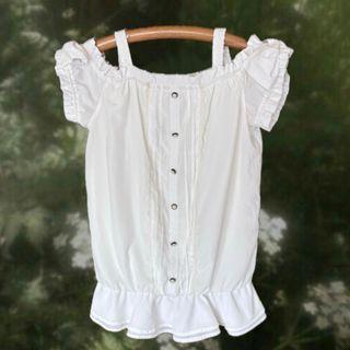 Ank Rouge アンクルージュ 平成 姫カジ ロリータ 白 肩出しトップス