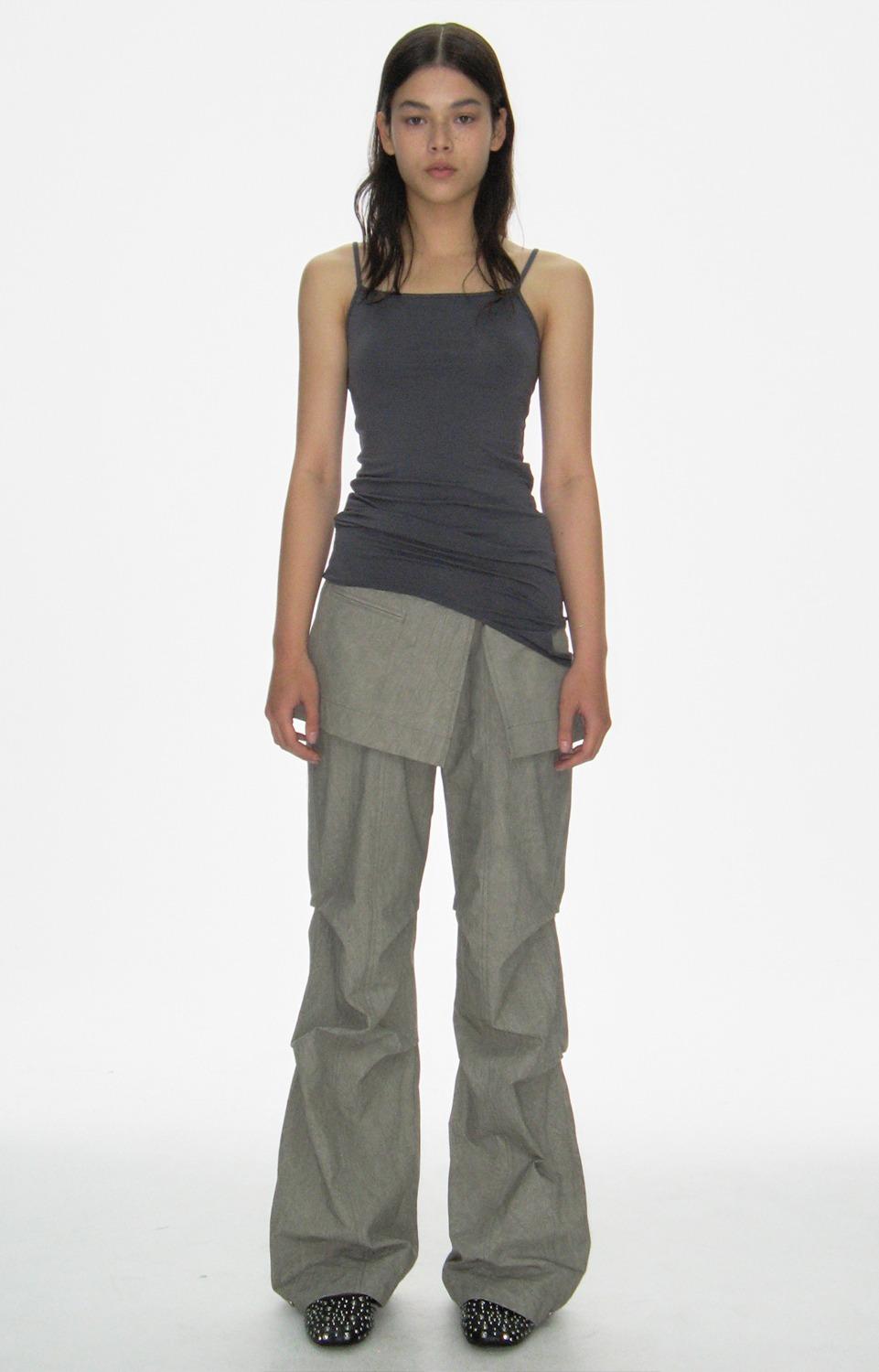 WASHED SKIRT PANTS, WASHED KHAKI