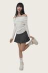Canelé fake pocket skirt, Gray
