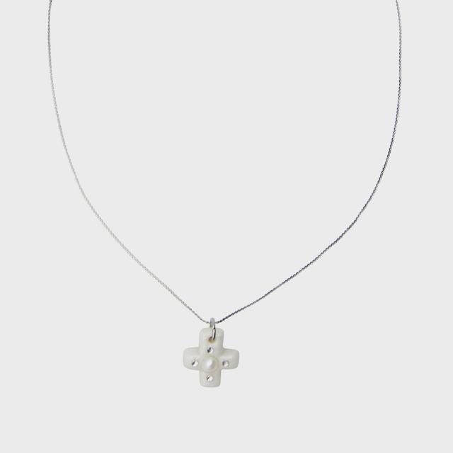 [韓国人気ジュエリー] nff crossway pearl necklace-mint crossway pearl necklace-mint - nff