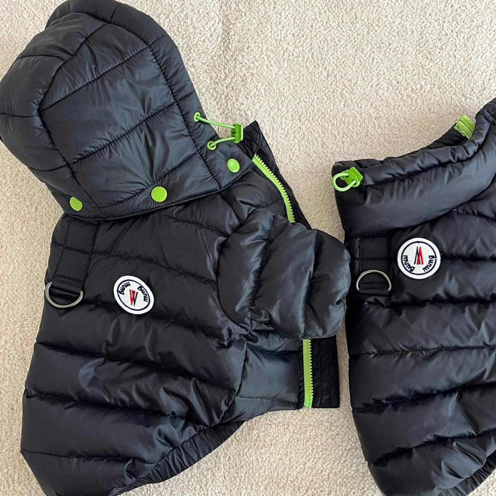 [펫피크닉] 블랙 구스 패딩 S / 멍멍 뱃지 포함