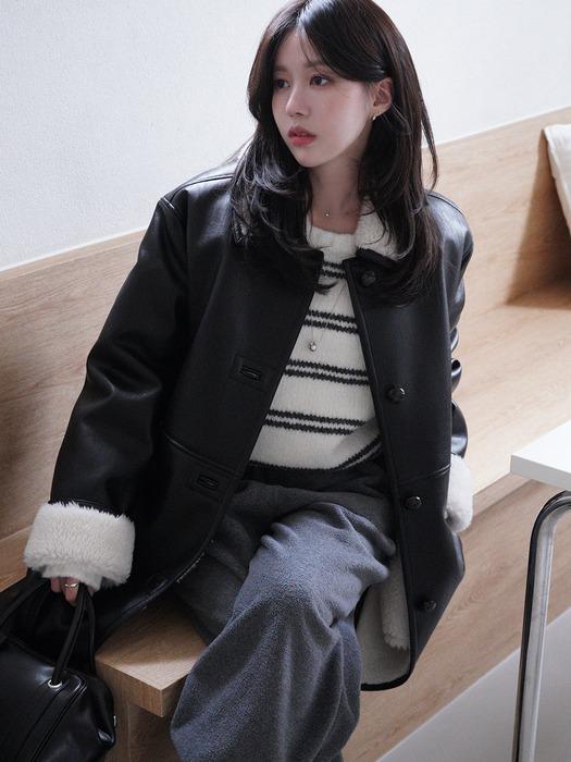 웰트 하프 시어링 자켓 [2COLORS]