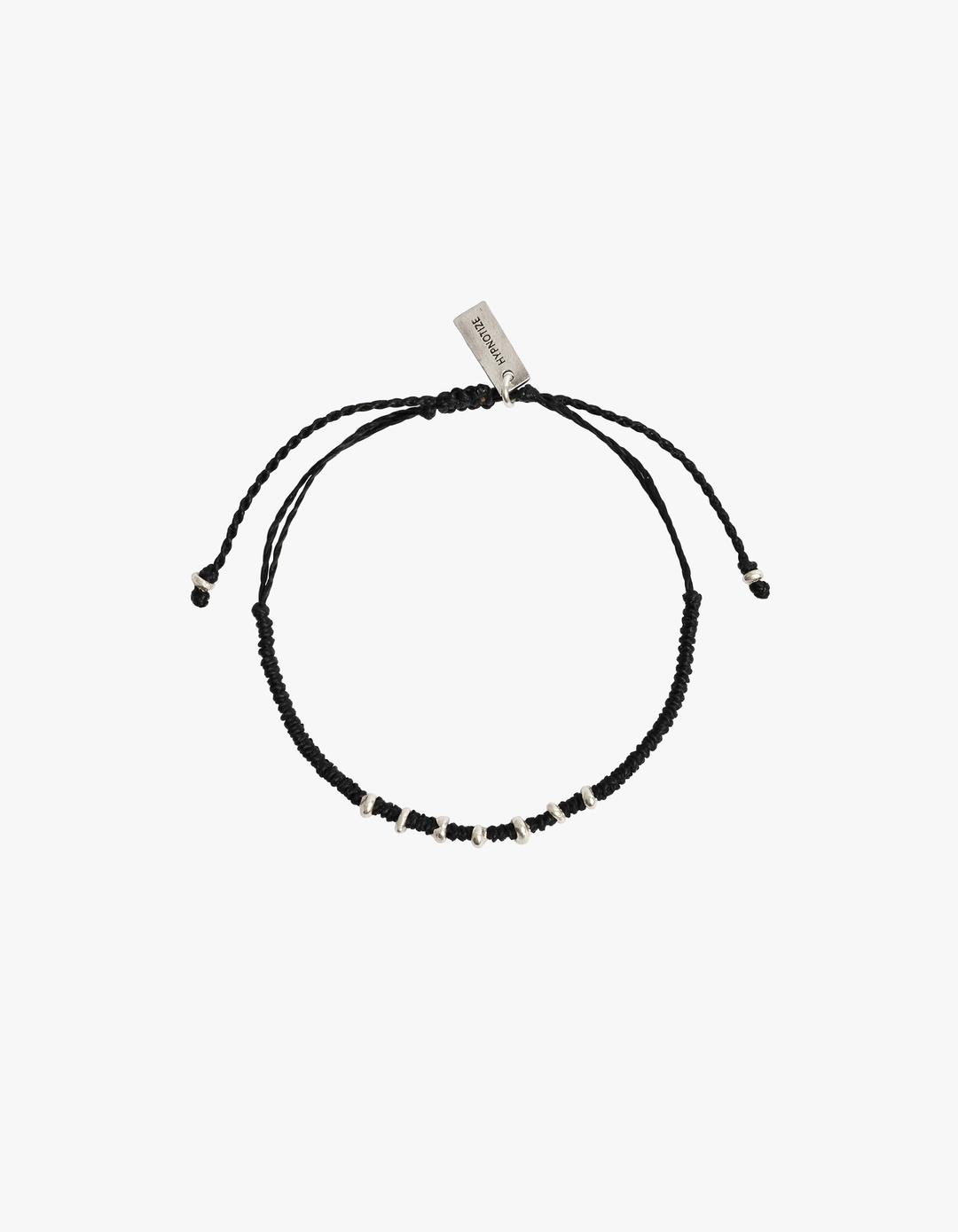 KAREN SILVER MACRAME BRACELET [BLACK/RED/LIGHT GREEN/BROWN]