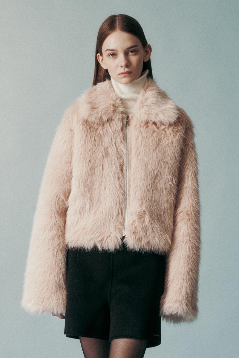 SOFT FAUX FUR JACKET MAUVE PINK