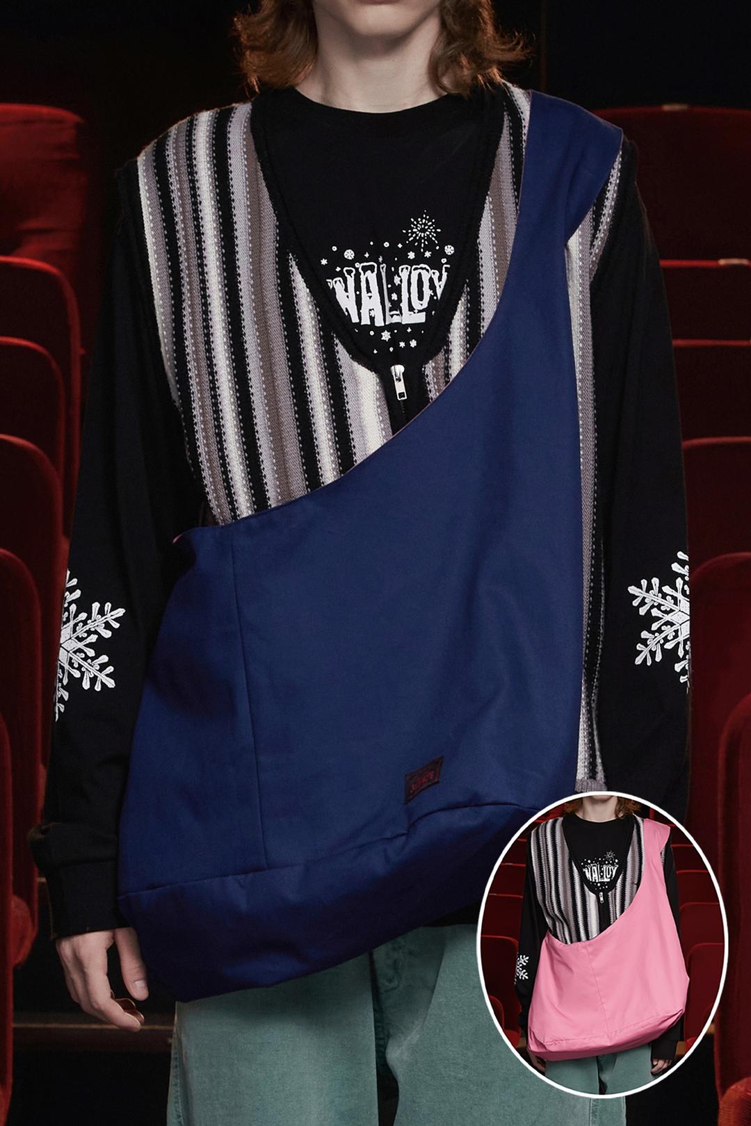 REVERSIBLE BIG BAG / BLUE&PINK