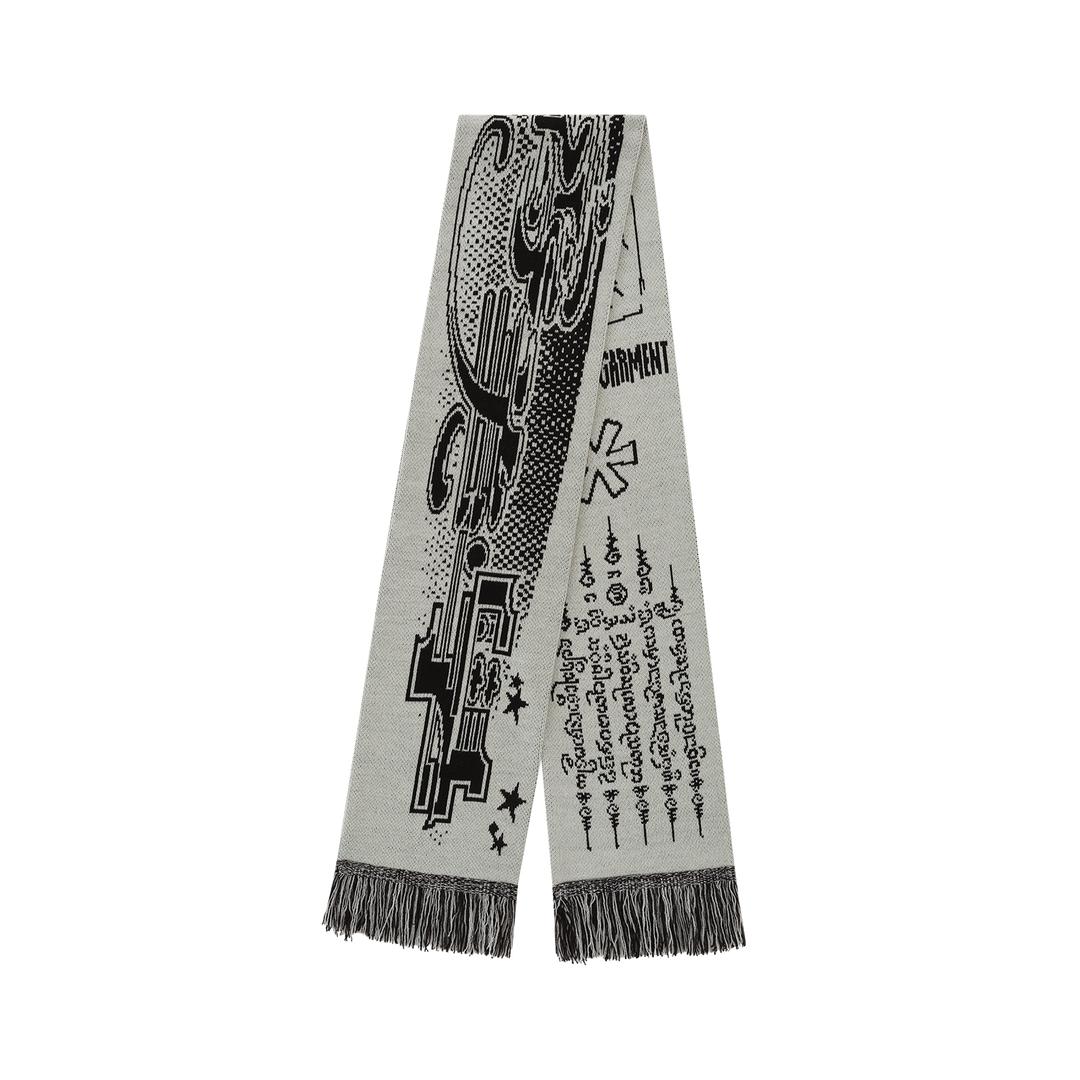 Jacquard Knit Scarf Ivory