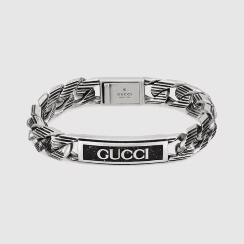 Gucci logo thin enamel bracelet