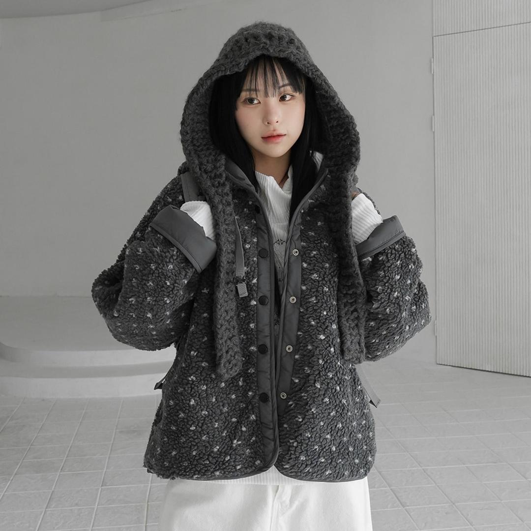 포이엔 리버시블 도트 덤블 점퍼