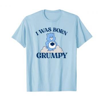 Care Bears Grumpy Bear I Born Born Grumpy Quote 티셔츠