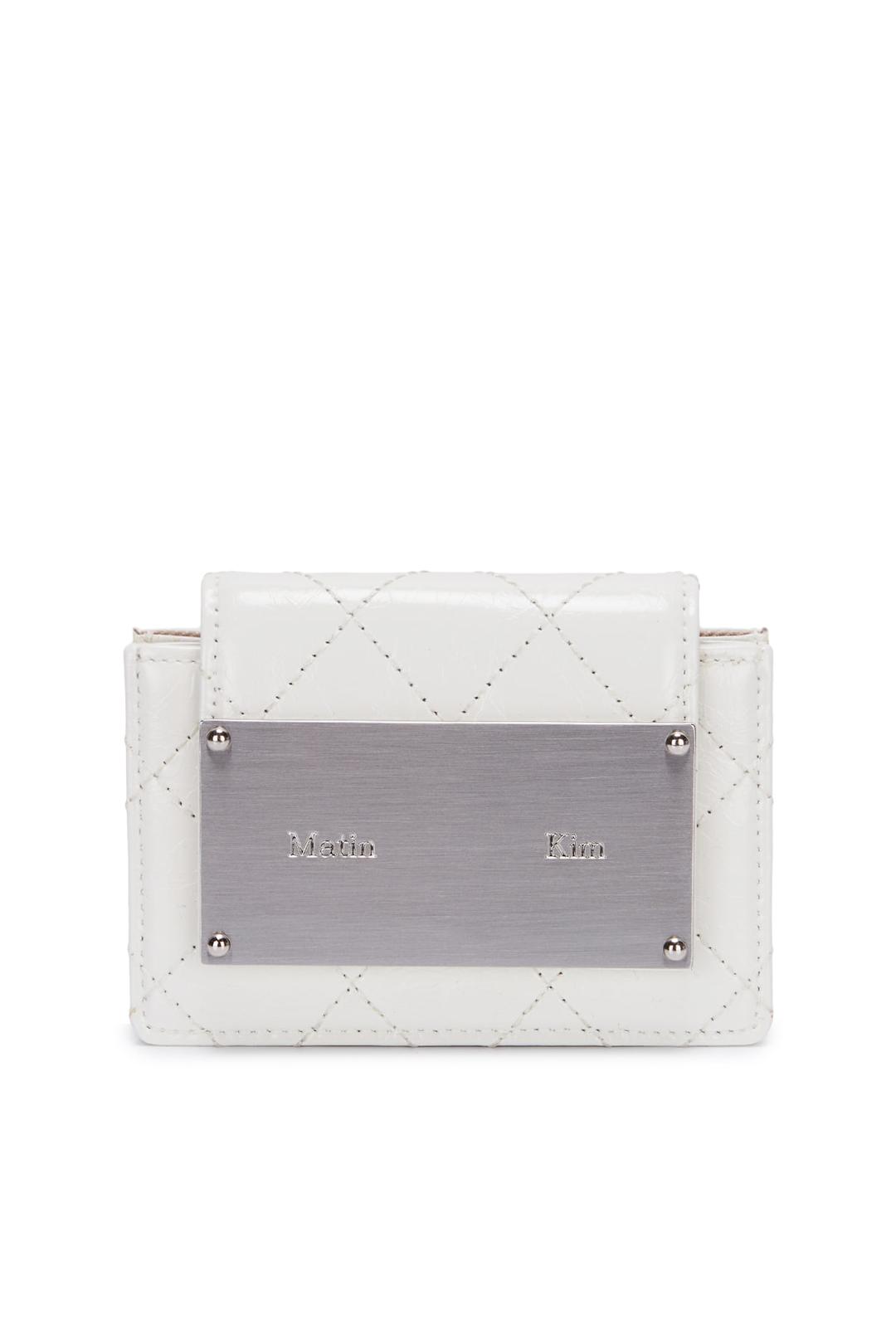 QUILTING ACCORDION WALLET IN WHITE
