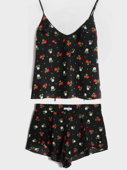 Bridgerton(Set) Flowe Print Cotton Pajama Set