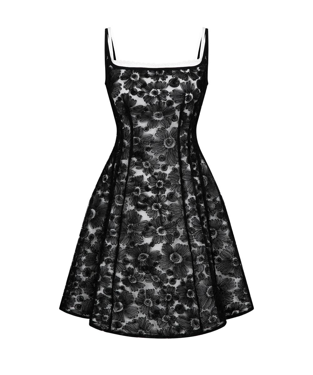 로즈 누아 블랑 원피스