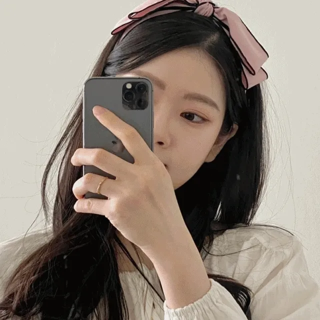💗러블리💗 배색 리본 머리띠 / 나들이룩 데이트 인생네컷 친구선물 벚꽃놀이 공주놀이 여신템 수련회 체육대회