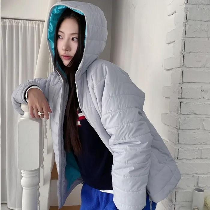 [29CM 단독] 후드 퀼팅 푸퍼 자켓 (Light Grey)