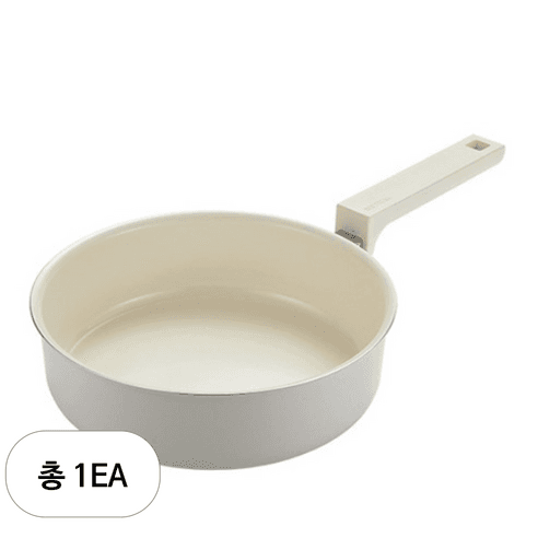 해피콜 인덕션 앳지 블랑 후라이팬 IH 펄 그레이, 20cm, 1개