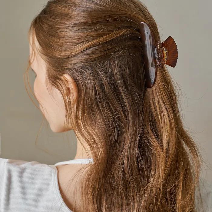 [선물포장]Fan shape french hair claw clip, Elise_3 colors