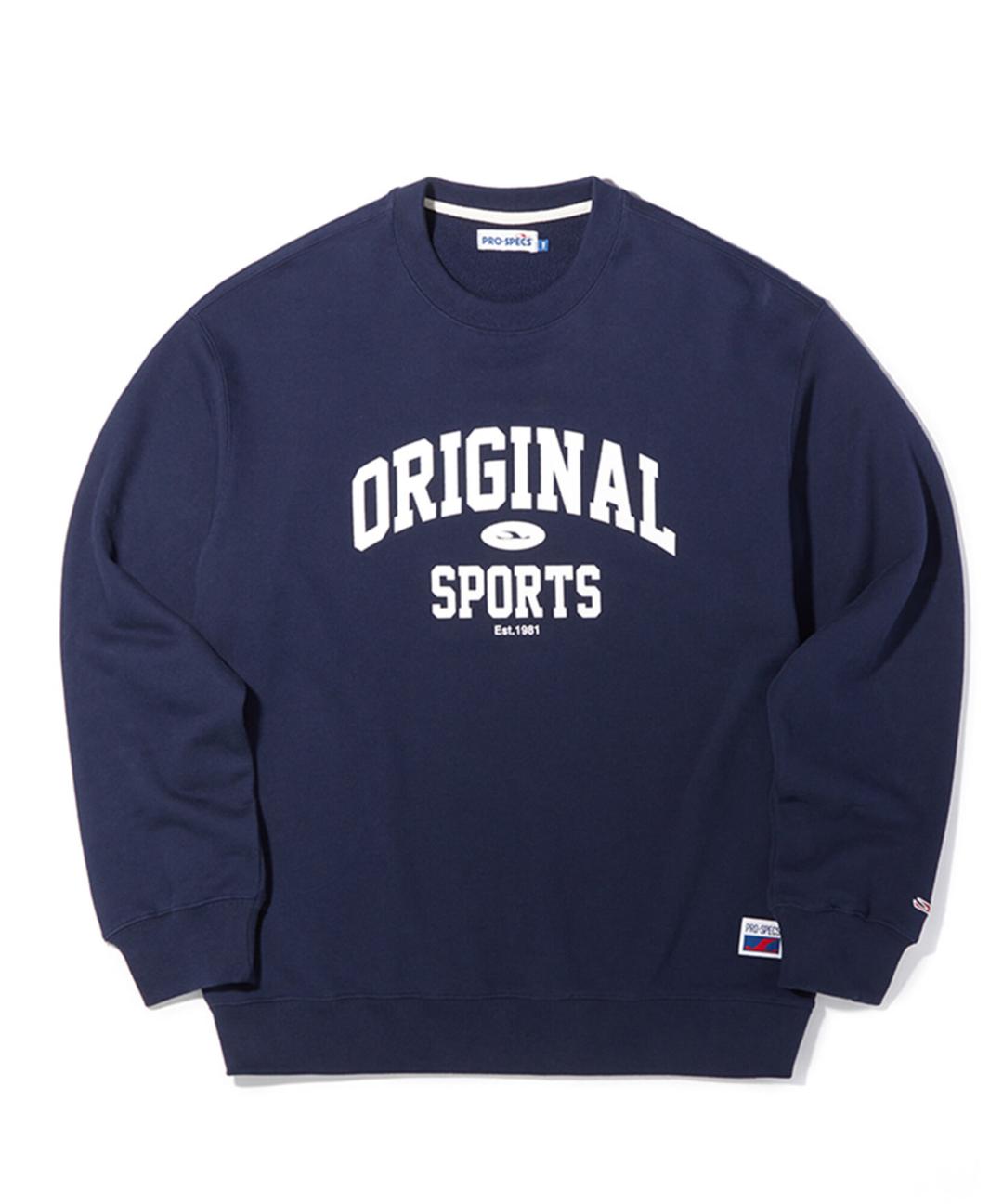 ARCH LOGO CREW NECK SWEATSHIRTS NAVY