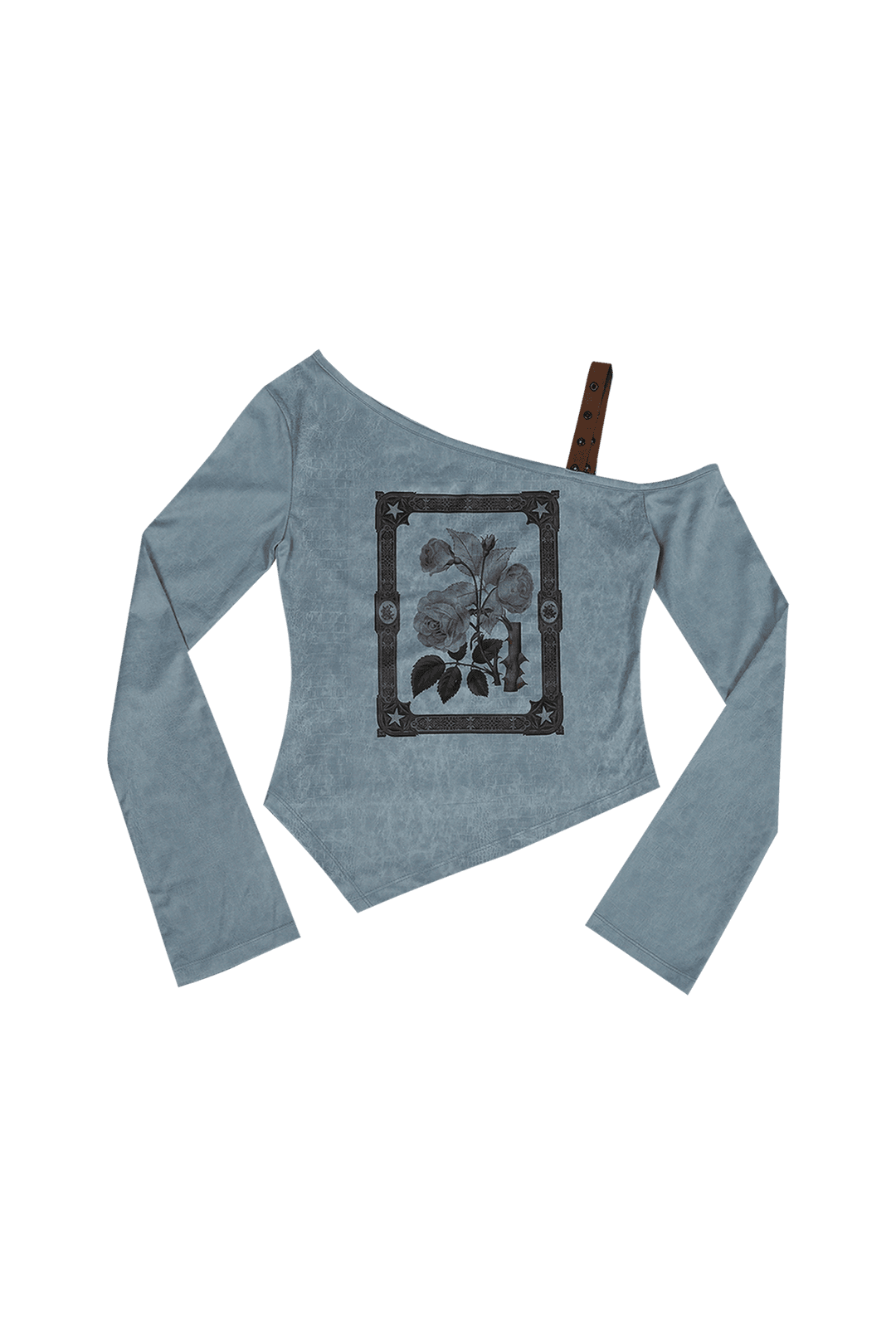[2차 재입고]ONE SHOULDER SUEDE TOP #EMERALD BLUE - 달링유어배드