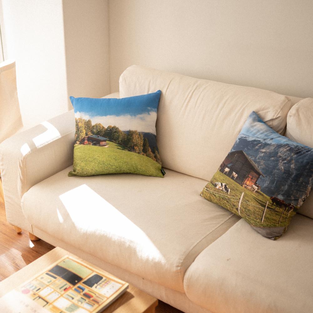 스위스 오스트리아 정사각 쿠션 Peace of Green 3type