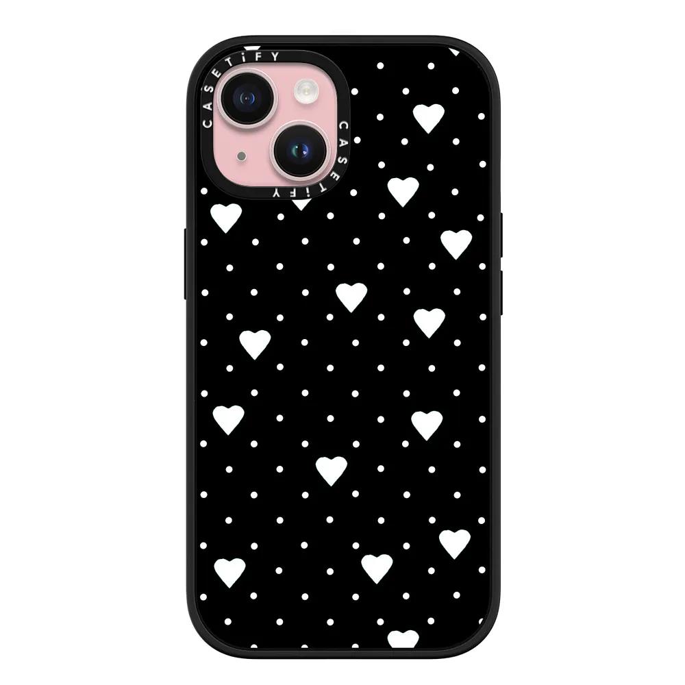 Pin Point Hearts Black