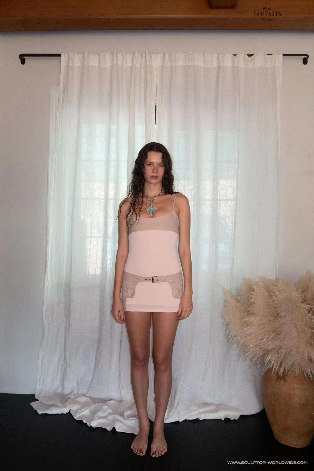[Sculptor X Fantasia] Western Mini Dress Baby Pink
