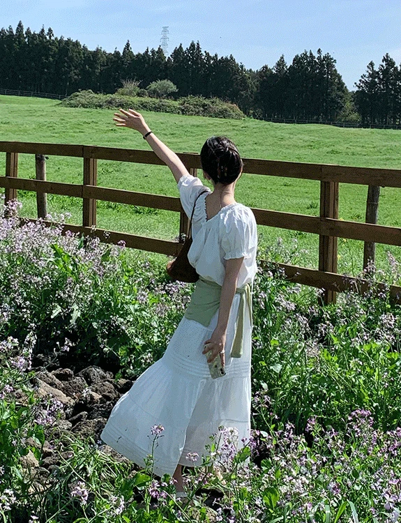 모아 티어드 스커트