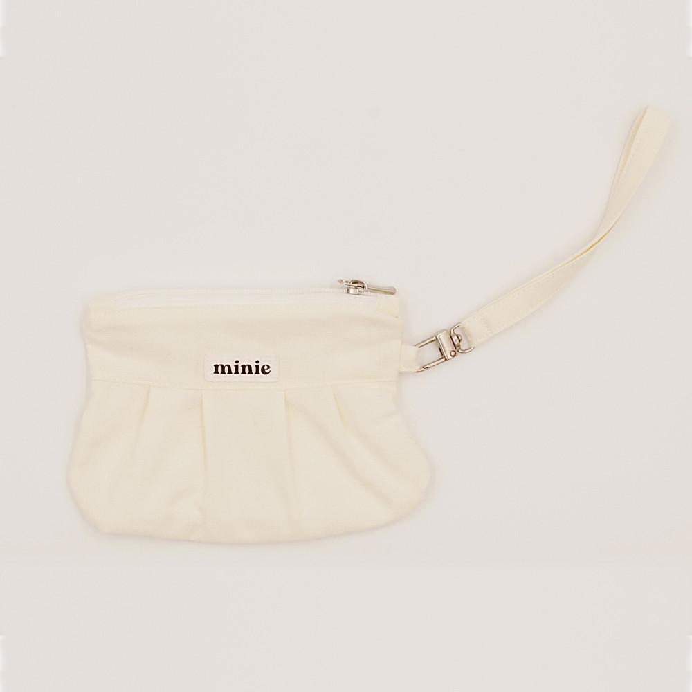 [미니에] 코지 스트랩 미니 파우치 - 버터크림