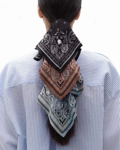 [TRINITE] Paisley scarf hair tie