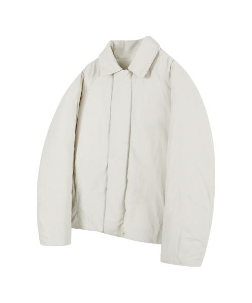 86-IRO299 패디드 카라 나그랑 오버 패딩 아이보리