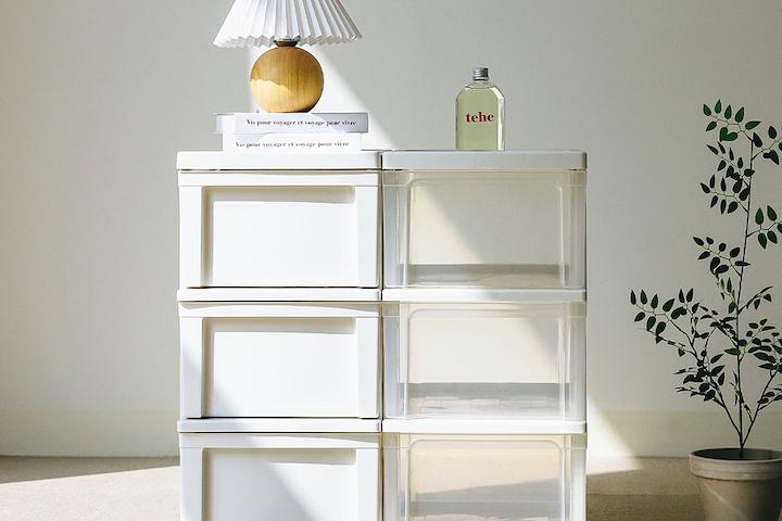 국산 완제품 3단 밀렌키 플라스틱 서랍장 틈새 서랍장 옷 수납 옷장 책상 서랍장