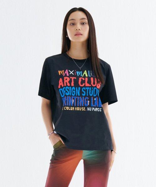 레터링 쿨링 티셔츠 (자외선 차단 소재) - 우먼