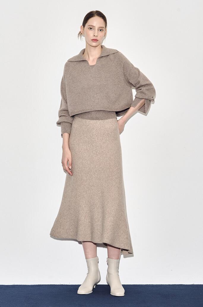 [TIME] 캐시미어 조니 칼라 니트 탑