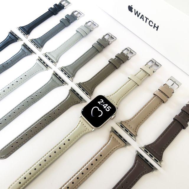 [오늘출발/필름증정] 애플워치 슬림 가죽 스트랩
