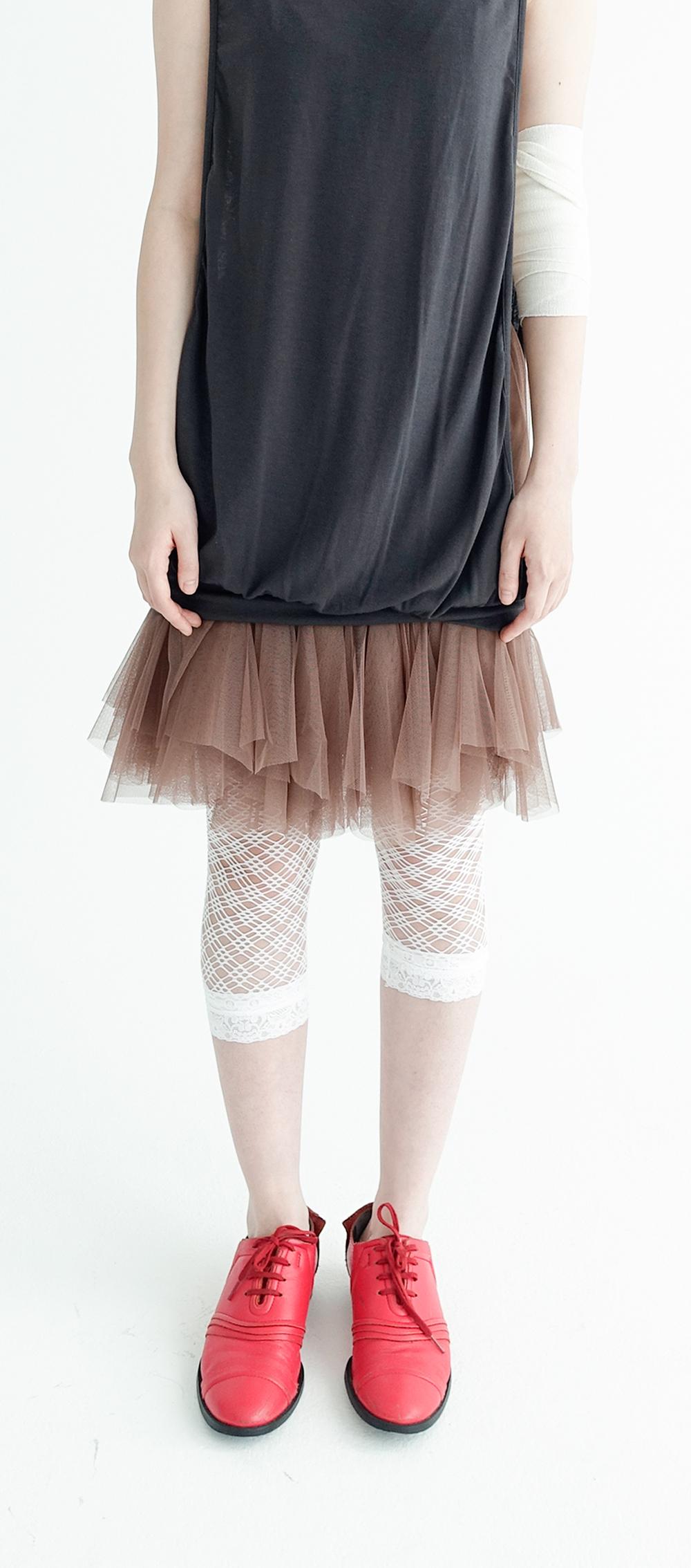 lace trim mesh leggings