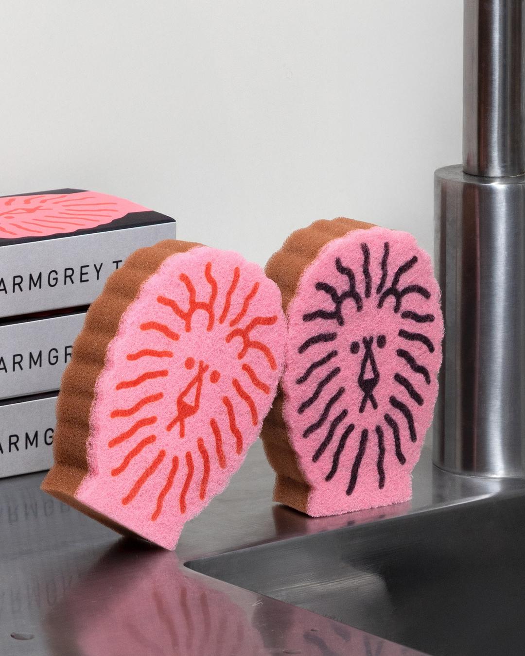 수(사자)세미 2P 골라담기 LION DISH SPONGE 2P SET