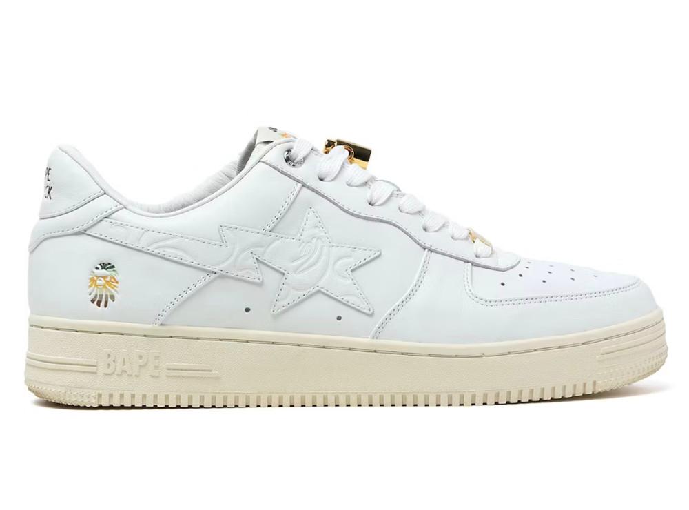 베이프스타 레인보우 크림 A Bathing Ape Bape Sta Bape Black Rainbow White