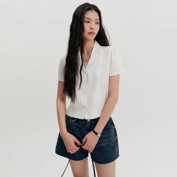 솔라 퍼프 슬리브리스 셔츠_화이트 / SOLA PUFF SLEEVES SHIRTS_WHITE
