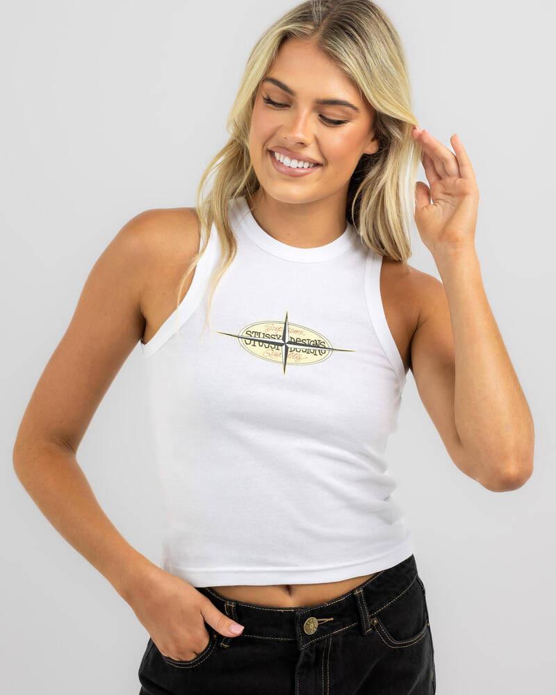 스투시 호주정품Points Rib Tank Top 여성 티셔츠