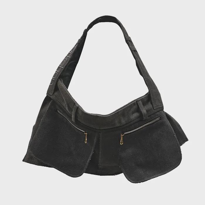 Charcoal Denim Trouser Bag