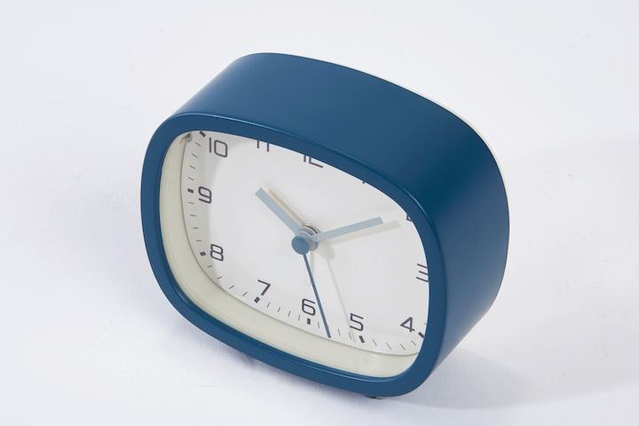 심플 스퀘어 알람시계 네이비