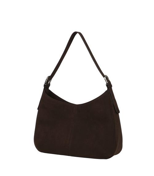 Bulky Buckle Bag Suede Brown