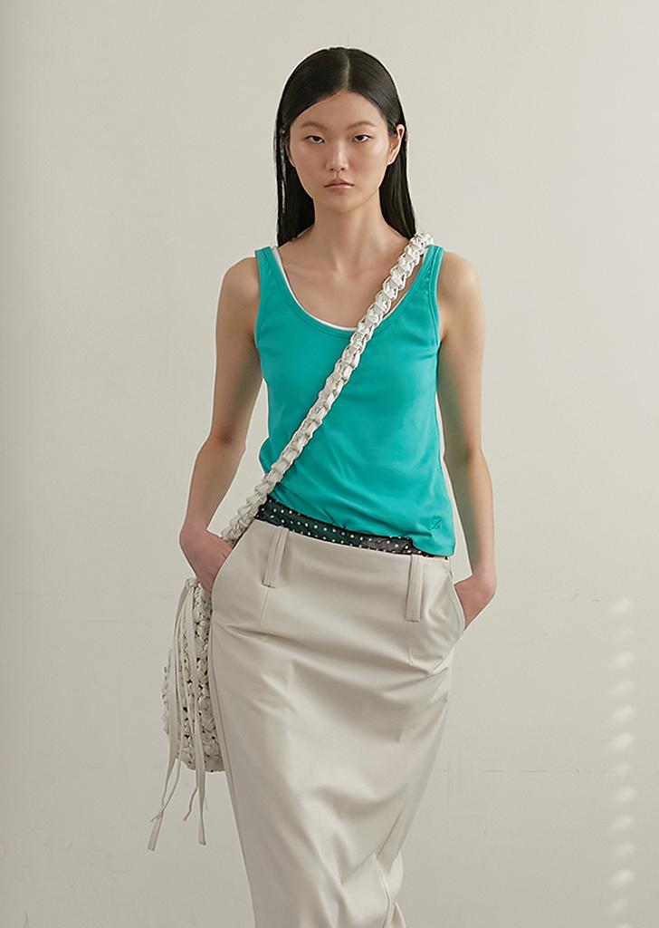SIMBOL SLEEVELESS TOP, MINT