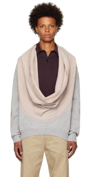 Bless Gray & Pink Waterfall Sweater