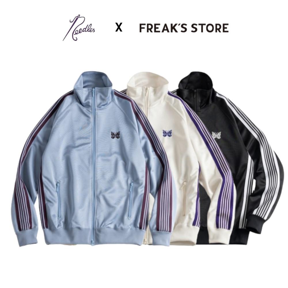 니들스 X 프릭스스토어 별주 트랙 자켓 폴리스무스 삭스 화이트 블랙