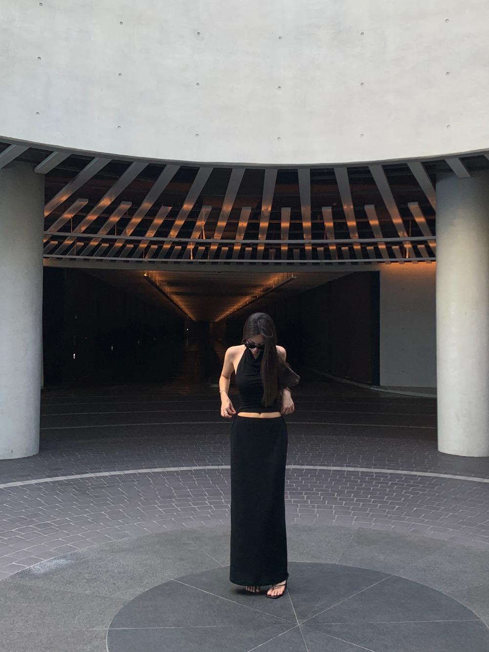 쿨 맥시 스판 스커트