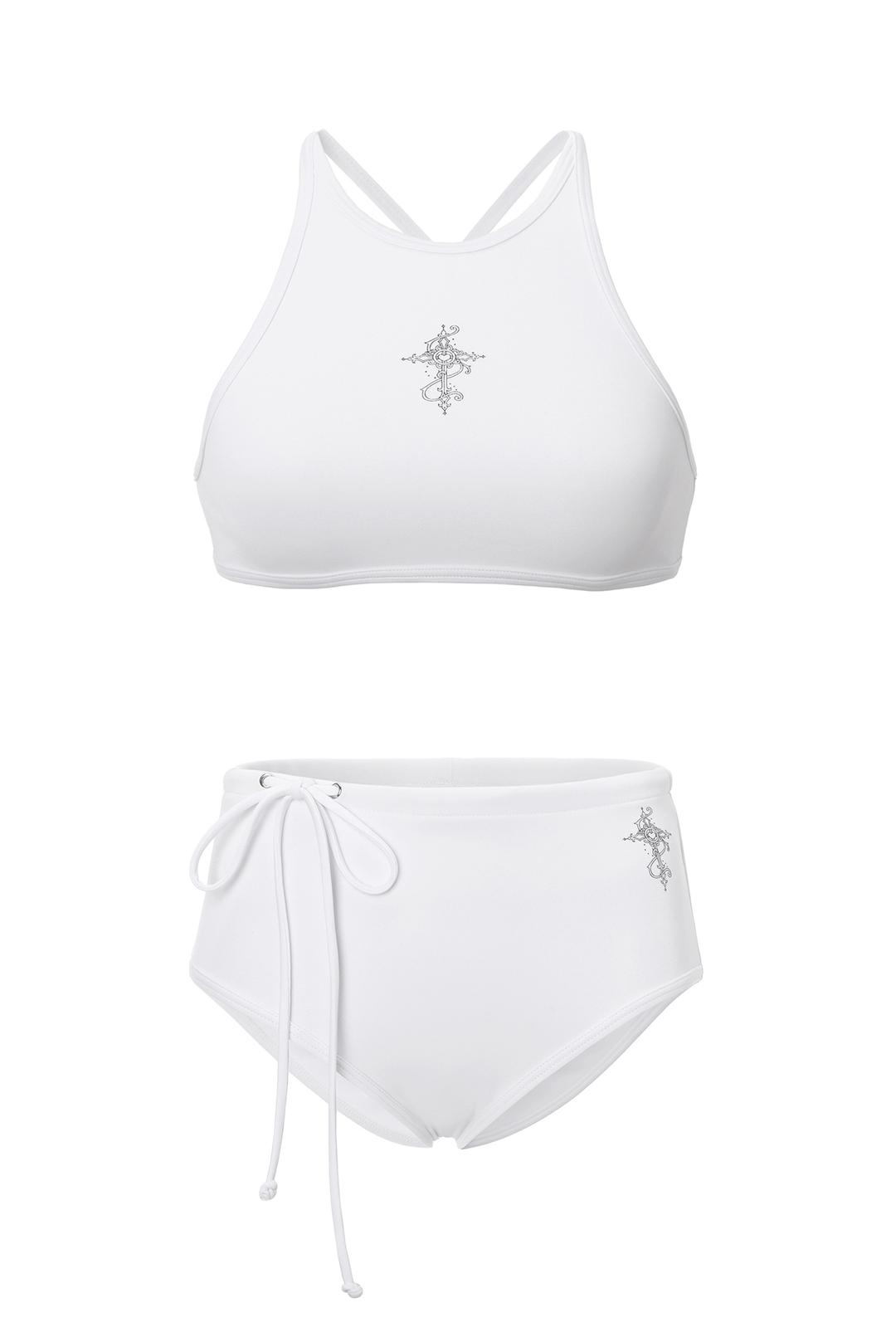 Cross tattoo tank bikini