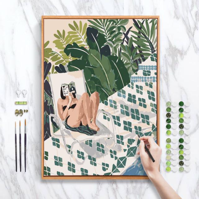 DIY 숫자 명화 유화그리기 캔버스 액자 세트 27종