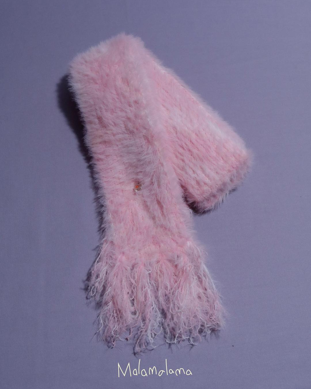 [Malamalama] Angora Mix Muffler -  Pink